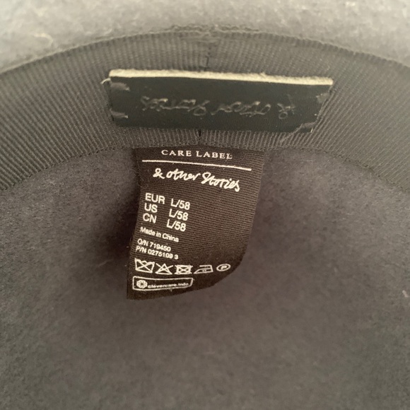 & Other Stories Felt Hat - Navy Blue (faded) - Picture 8 of 8